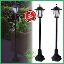 modern 2x garden lamp post lantern