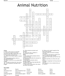 nutrition crossword wordmint