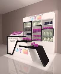 makeup kiosk cosmetic display showcase