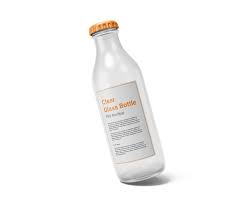 Premium Psd Clear Glass Bottle Mockup