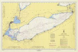 1964 Nautical Chart Of Lake Erie