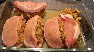 how to cook stuffed pork chops from
