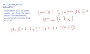 Mixture Problems Example 1 Numerade