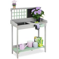 Relaxdays Planting Table With Tray 2