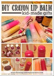 diy crayon lip balm kid made gifts
