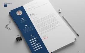 Free Resume Design Template With Cover Letter In Psd Ai