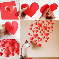 How To Diy Creative Paper Hearts Wall Decor