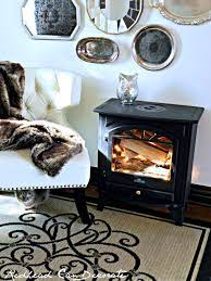 Faux Wood Burning Fire Place Redhead