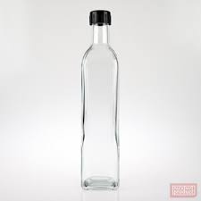 500ml Square Clear Glass Bottle With