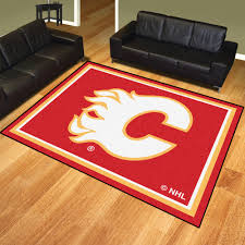 calgary flames 1 4 plush area rug â