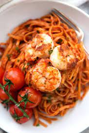 garlic er shrimp pasta with tomato