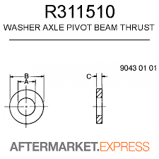 r311510 washer axle pivot beam