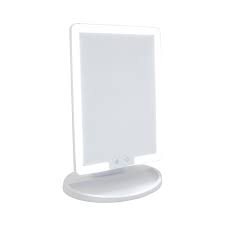 lighted edge 1x led vanity makeup mirror in white