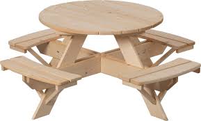 Gardenised Wooden Kids Round Picnic