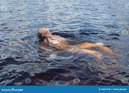 Nude Woman Swimming in the Water Stock Photo - Image of person, caucasian:  43657726