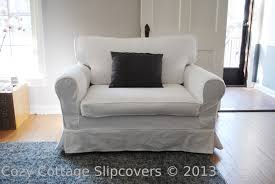 Slipcovered chairs are easy to clean for high traffic family rooms, or opt for a more sophisticated look with bonded leather or button tufted chairs and a half. Cozy Cottage Slipcovers March 2013