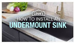 how to install an undermount sink