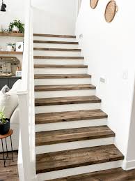 luxury vinyl plank flooring on stairs