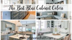 blue kitchen cabinet paint colors