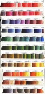 Cross Stitch Color Chart Threads Dmc Needlework Threads