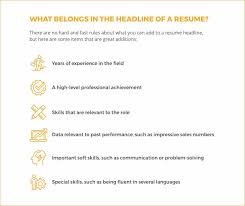 6 Tips To Writing A Winning Resume Headline Livecareer