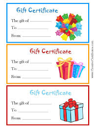 Printable Gift Certificates Templates Free Birthday Download Them