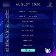 Chelsea will play their first leg at home before travelling to ukraine for the return fixture. Champions League And Europa League See New Dates And Format For Return Naija Super Fans