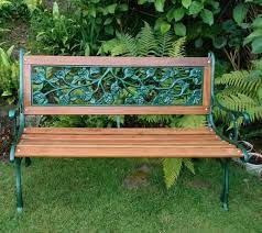 Cast Iron Backed Garden Bench