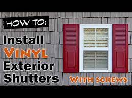 how to install vinyl shutters on