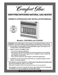 Vent Free Infrared Natural Gas Heater