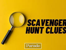 How do you hide clues for scavenger hunt?