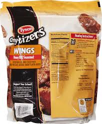 tyson hot wings low carbohydrate count