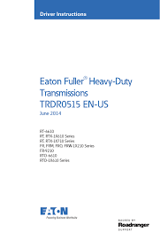 Eaton Fuller Heavy Duty Transmissions Trdr0515 Manualzz Com