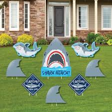 shark zone yard sign and outdoor lawn