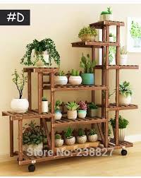 wooden flower pot stand wood plant