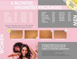 unlimited packages sugaring hair