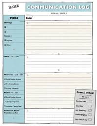 Home Communication Log And Abc Chart For Autism Special Ed Students