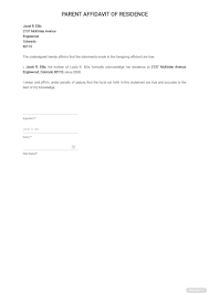 affidavit form 23 exles format pdf