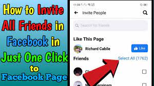 how to invite all friends in facebook