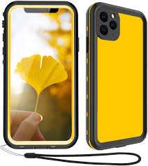 Waterproof iPhone 11 Pro Max Case - Yellow 6.5 inches iPhone 11 Pro Max  Full Body Bumper Case IP68 Waterproof Shockproof Case with Built in Screen  Water Resist Case : Cell Phones & Accessories