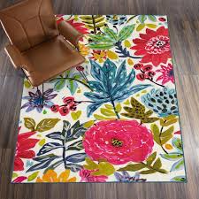 my magic carpet fl bloom multicolor washable rug 5 x7