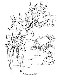 These free printable reindeer coloring pages detail their journey! Santa S Reindeer In Flight Coloring Page Christmas Coloring Books Christmas Coloring Pages Printable Christmas Coloring Pages