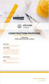 Construction Proposal Template Sign