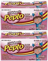 Details About Pepto Bismol Original Childrens Chewable Tablets Bubble Gum 24ct 2 Pack