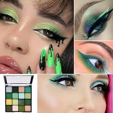 green shimmer matte eyeshadow palette