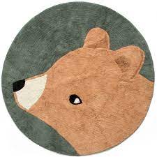 woven rug woody the bear sebra