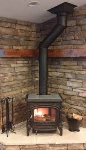 wood burning stove corner