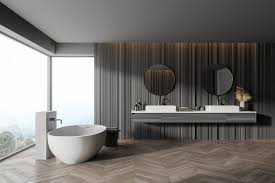 Bathrooms Designed Using Grey Tiles