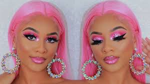 pink barbie glitter makeup tutorial
