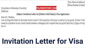 invitation letter for visa sle of